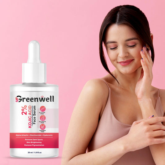 Greenwell 2% Kojic Acid Face Serum: The Ultimate Solution for Dark Spots, Pigmentation & Glowing Skin