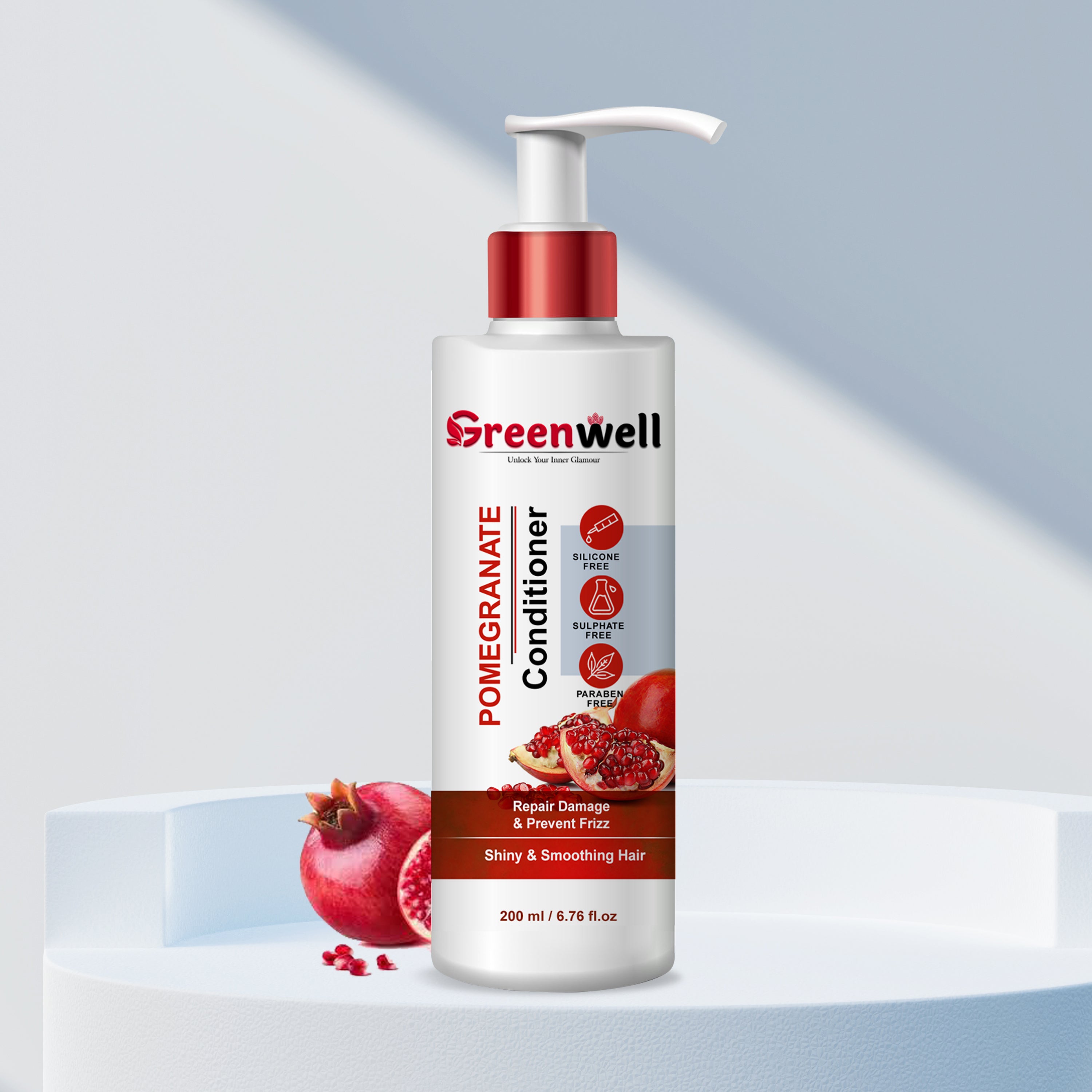 Pomegranate Conditioner for Damage Hair Repair | Shiny & Smoothing Hair 200ml