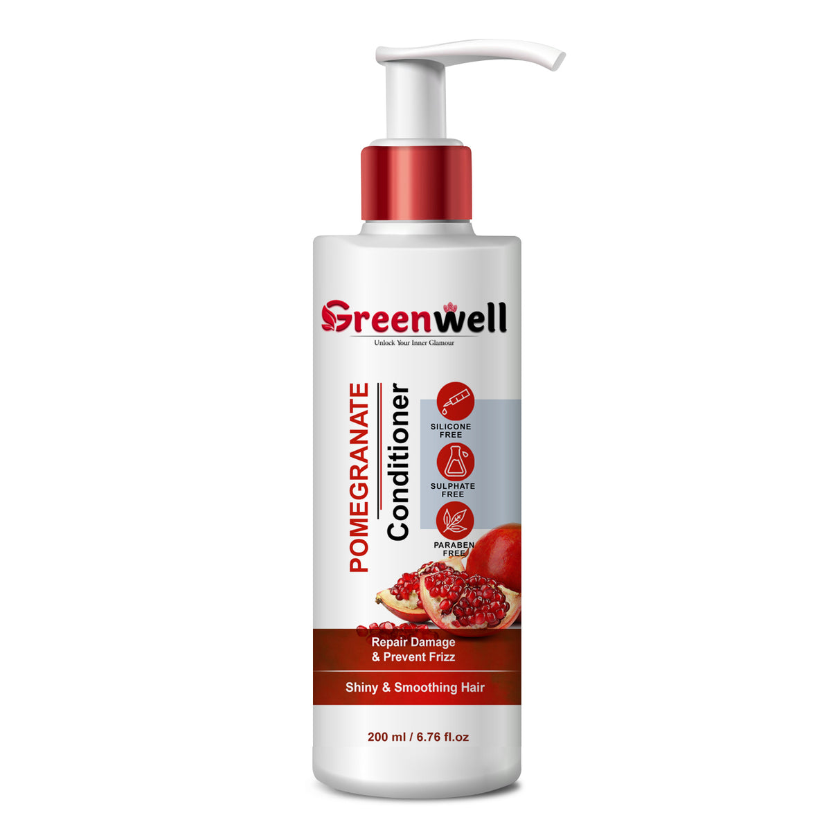 Pomegranate Conditioner for Damage Hair Repair | Shiny & Smoothing Hair 200ml